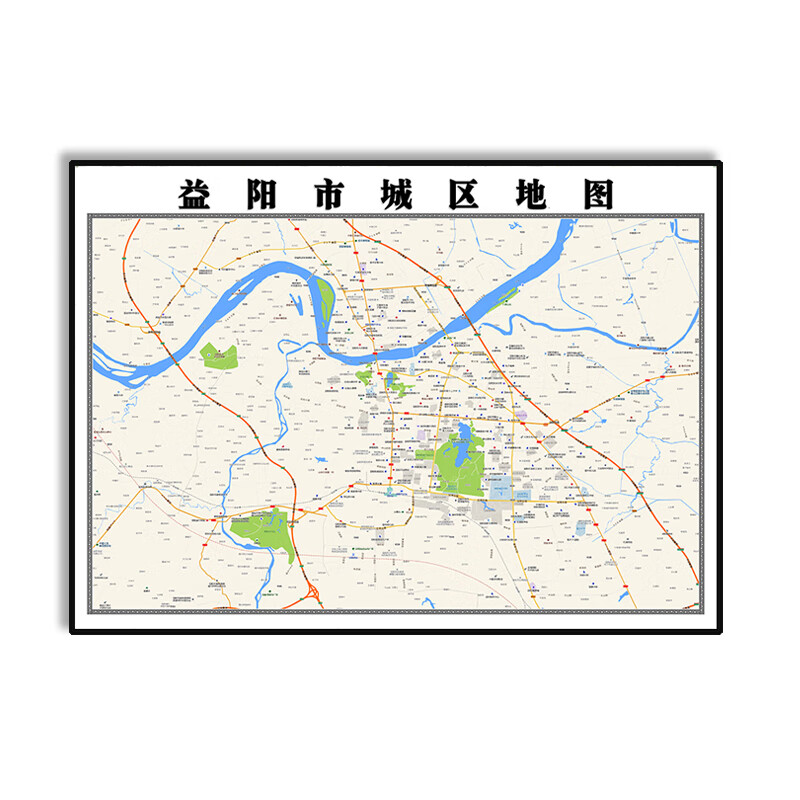 益阳市地图1.1米行政信息交通路线划分湖南省贴图新款